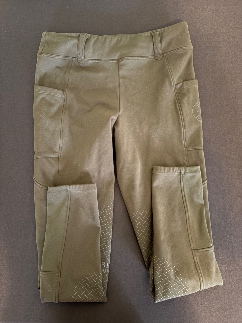 Free Ride Equestrian Winter Fleece Hunter Green Riding Breeches